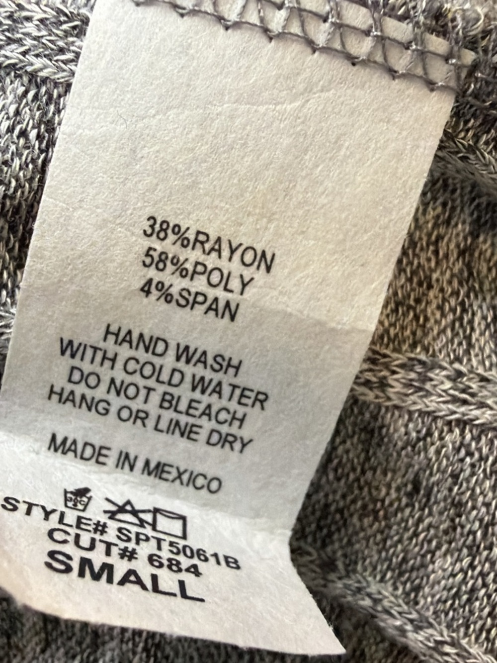 NWOT Grey Ribbed Top - Picture 11 of 12